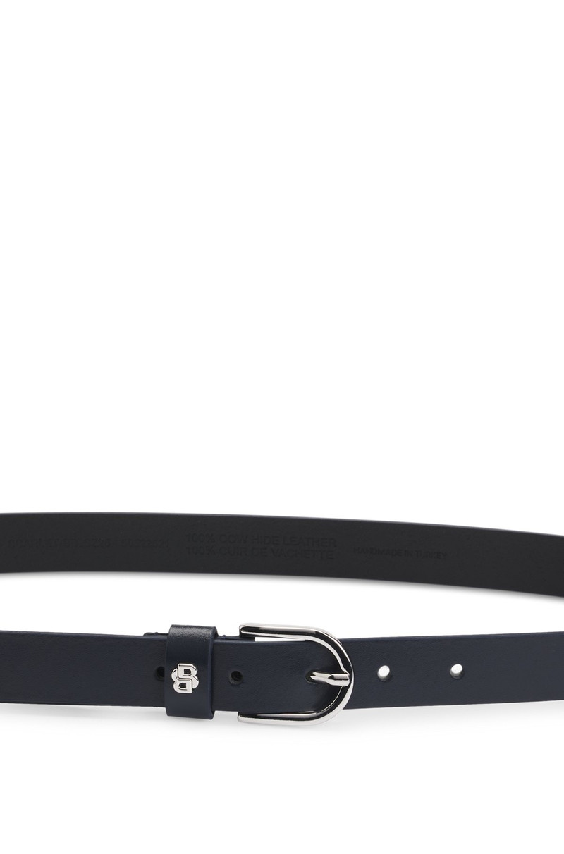 ITALIAN-LEATHER BELT WITH DOUBLE B MONOGRAM 5