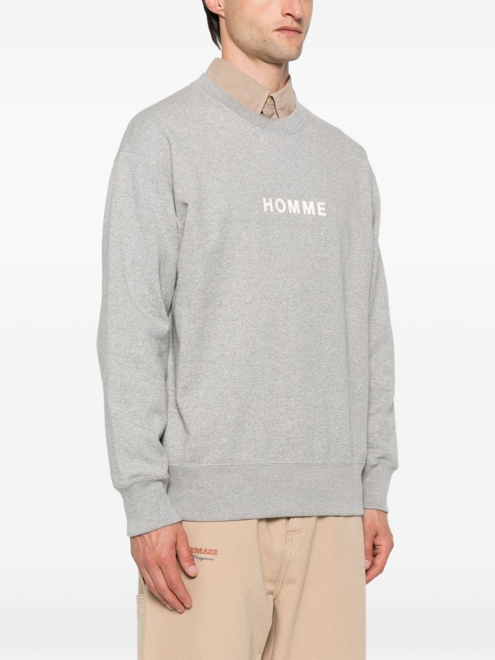 crew-neck cotton sweatshirt - 3