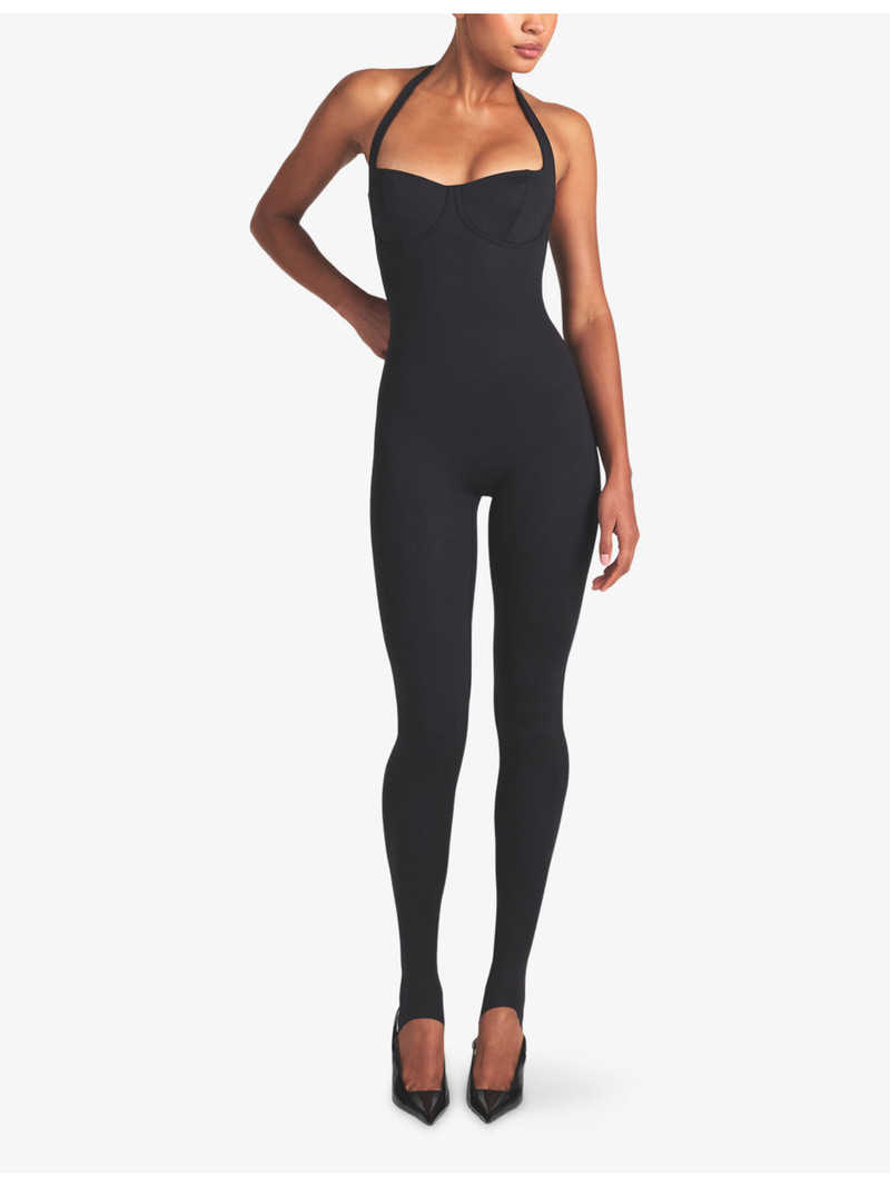 SKIMS Halter Stirrup Stretch-Jersey Catsuit outlook