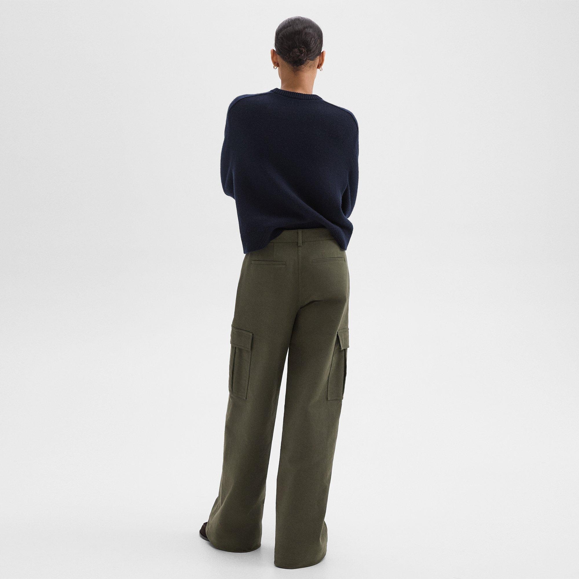 Wide-Leg Cargo Pant in Moleskin Twill - 4