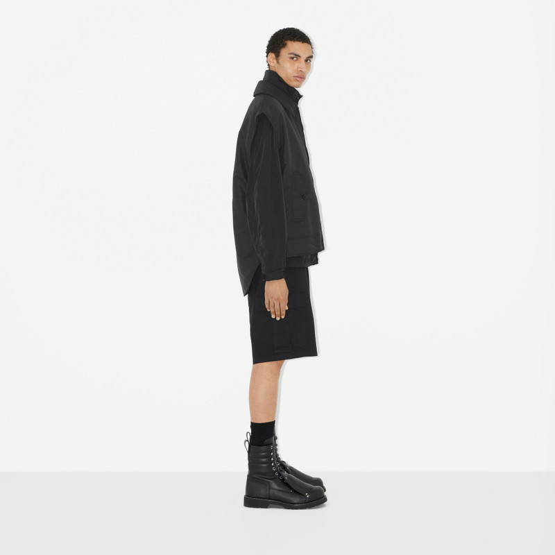 Logo Detail Cotton Cargo Shorts 3