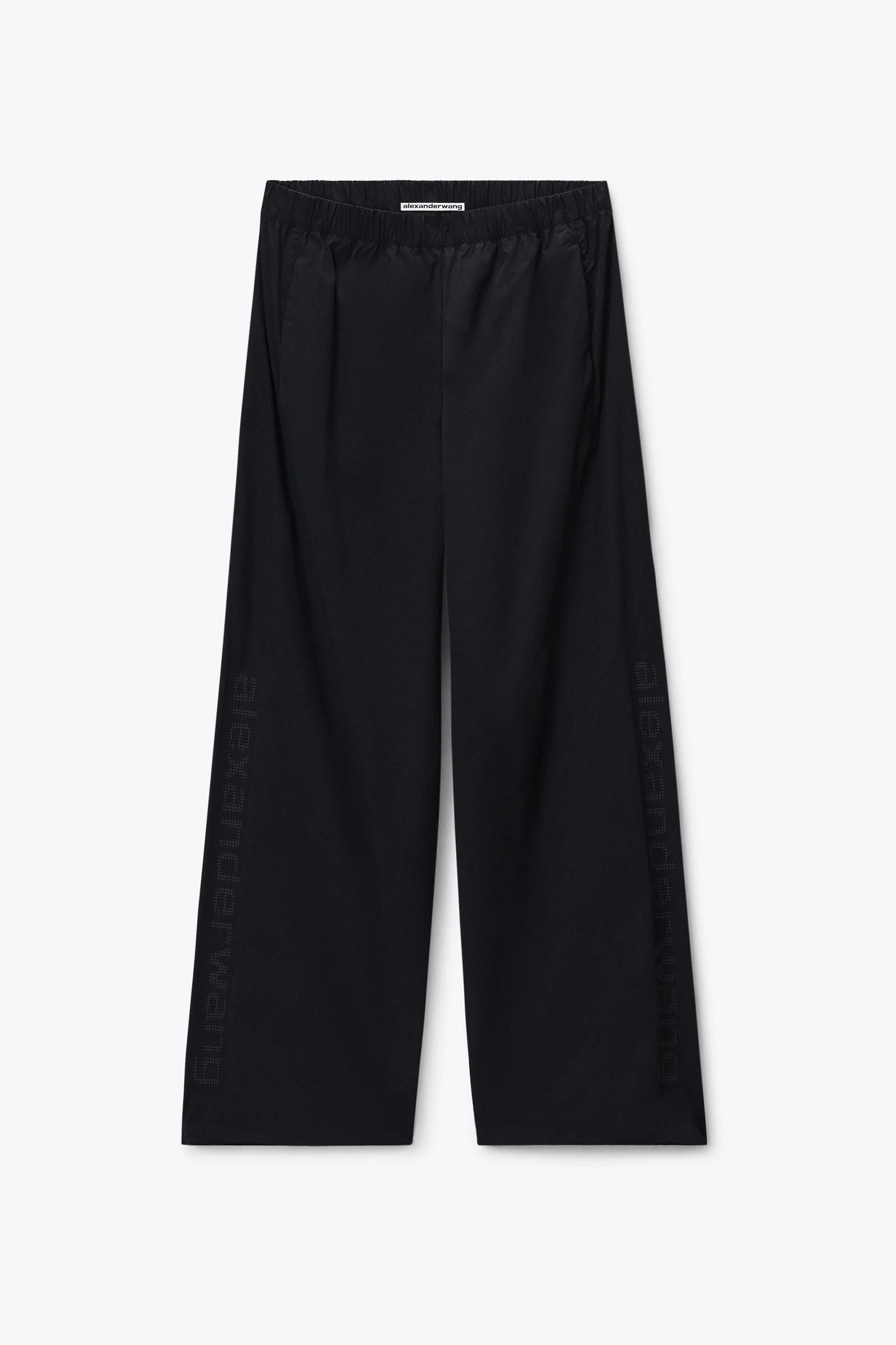 perforated logo mid-rise track pant - 1