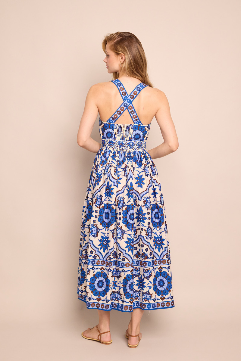 Julie Dress Criss-Cross Charm, Cinched in Print 4