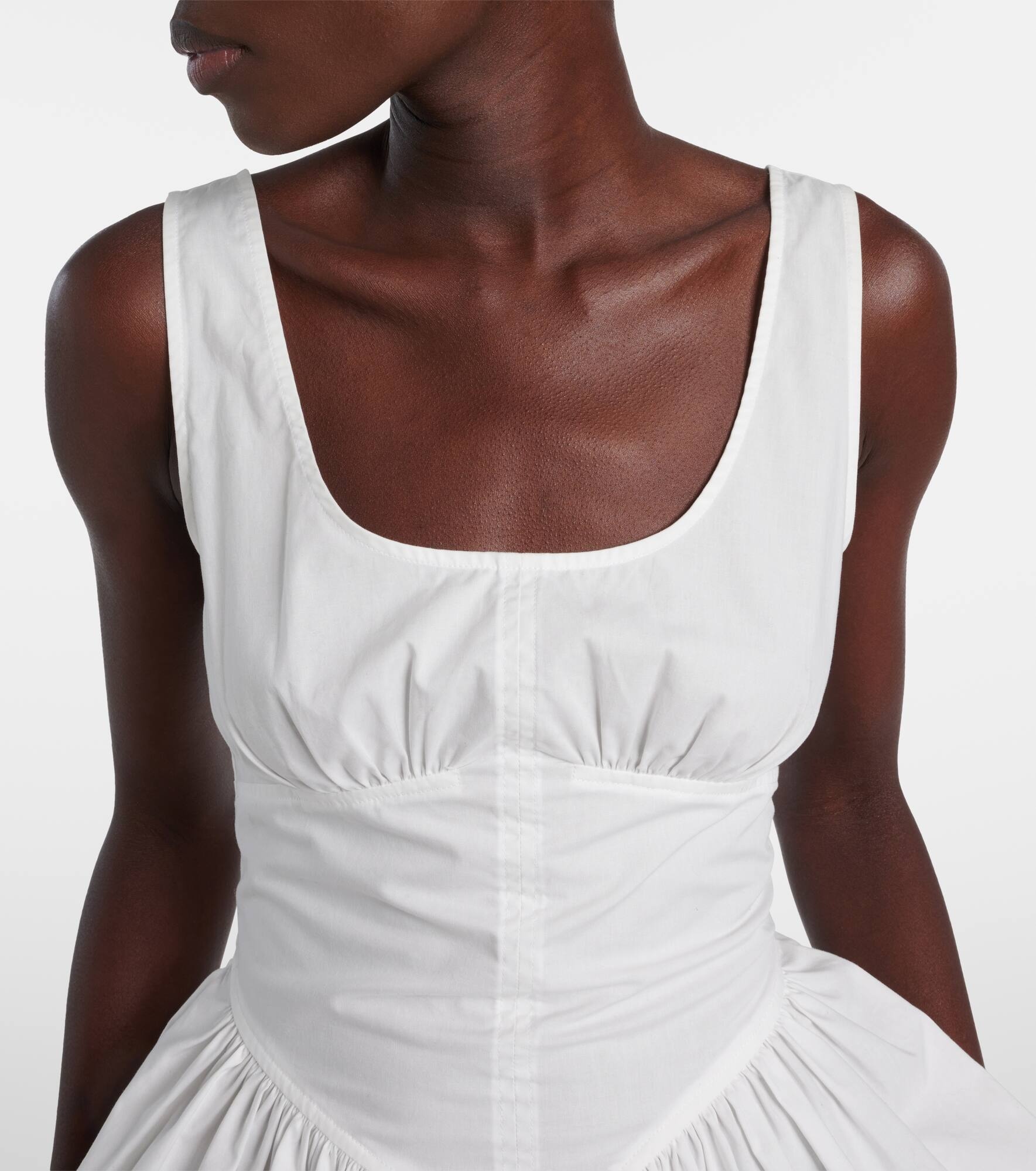 White Label Bader cotton-blend poplin top - 4