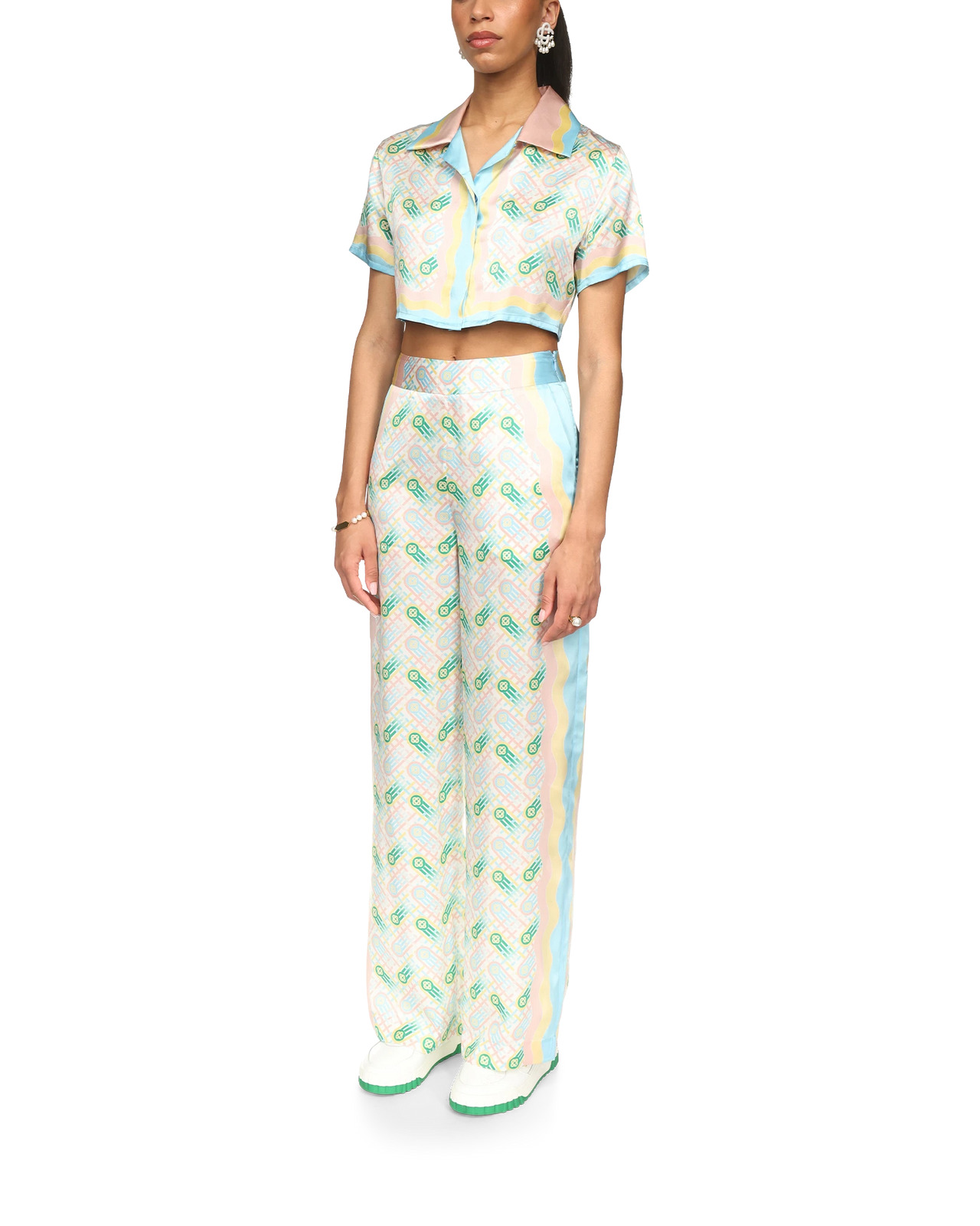 Ping Pong Cropped Silk Shirt | Casablanca Paris - 3