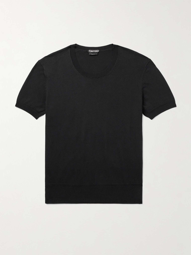 fine-knit T-shirt - 1