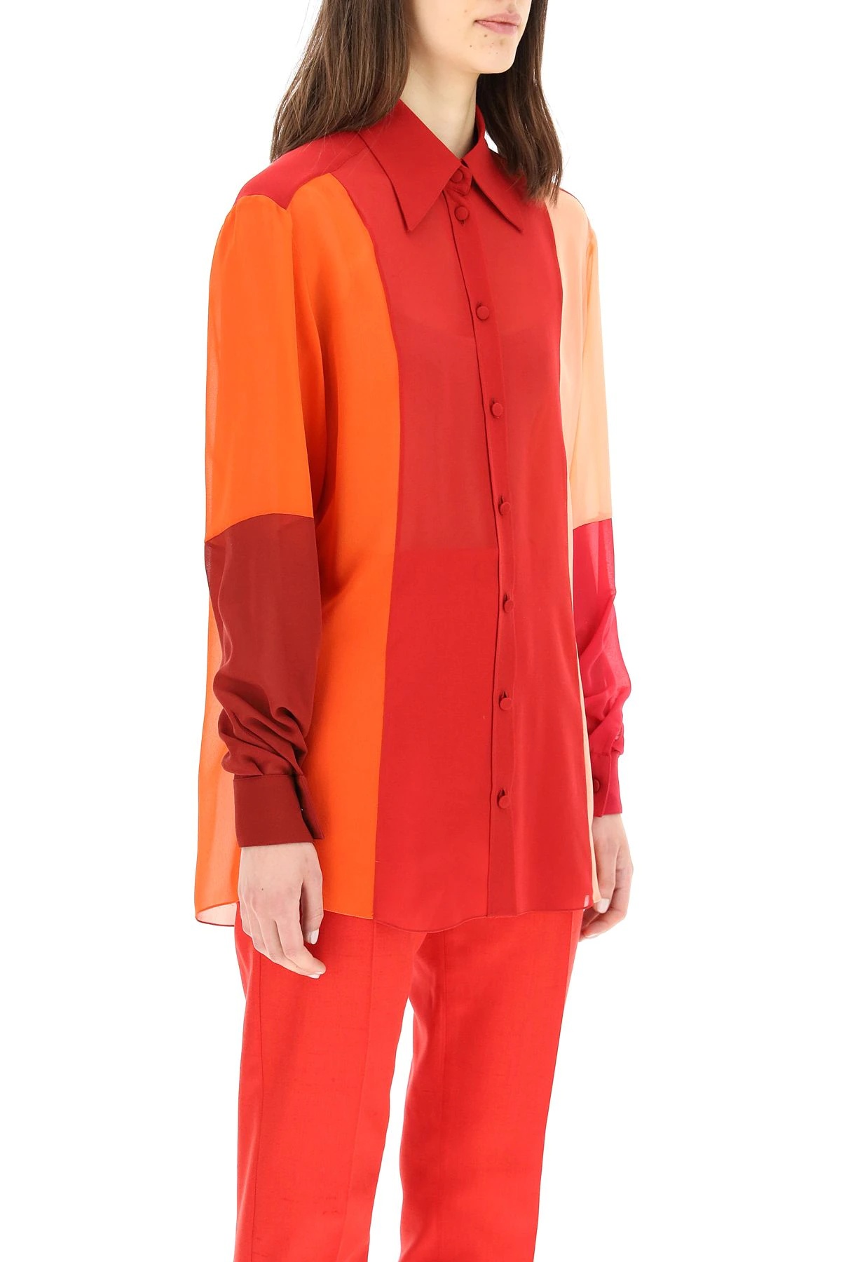 PATCHWORK GEORGETTE SHIRT - 3