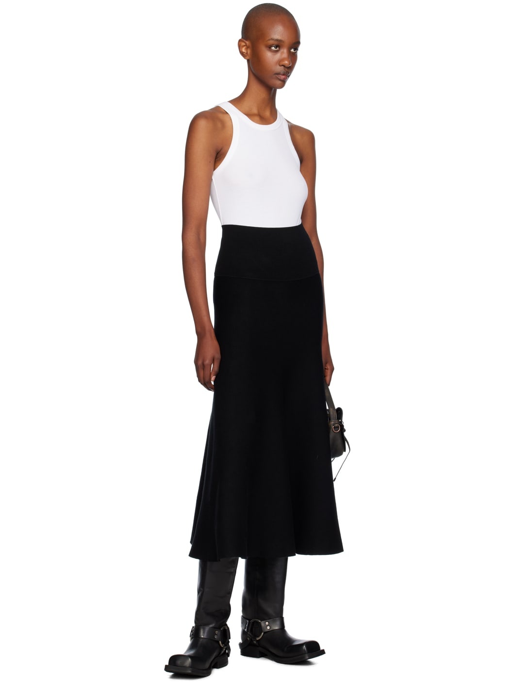Black Gabrielle Maxi Skirt - 4
