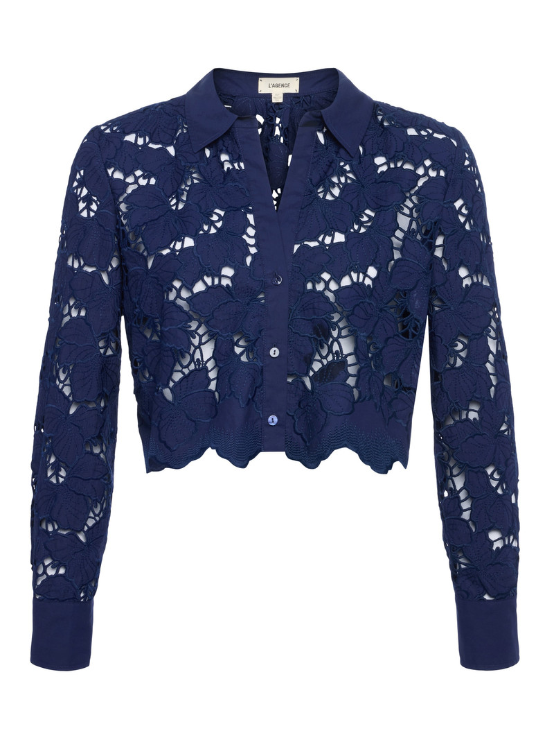 Seychelle Lace Cropped Blouse - 1