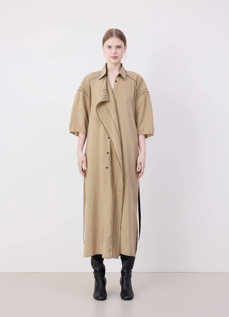 EMBROIDERED ASYMMETRICAL SHIRT DRESS 1