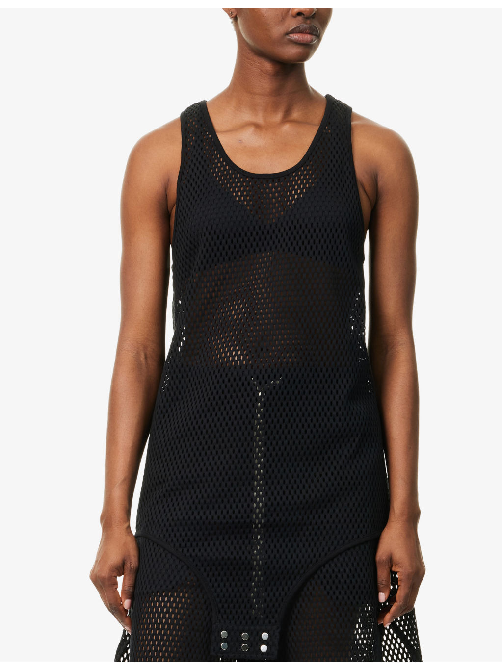 Rick Owens X Champion Sleeveless Mesh Cotton Top - 3