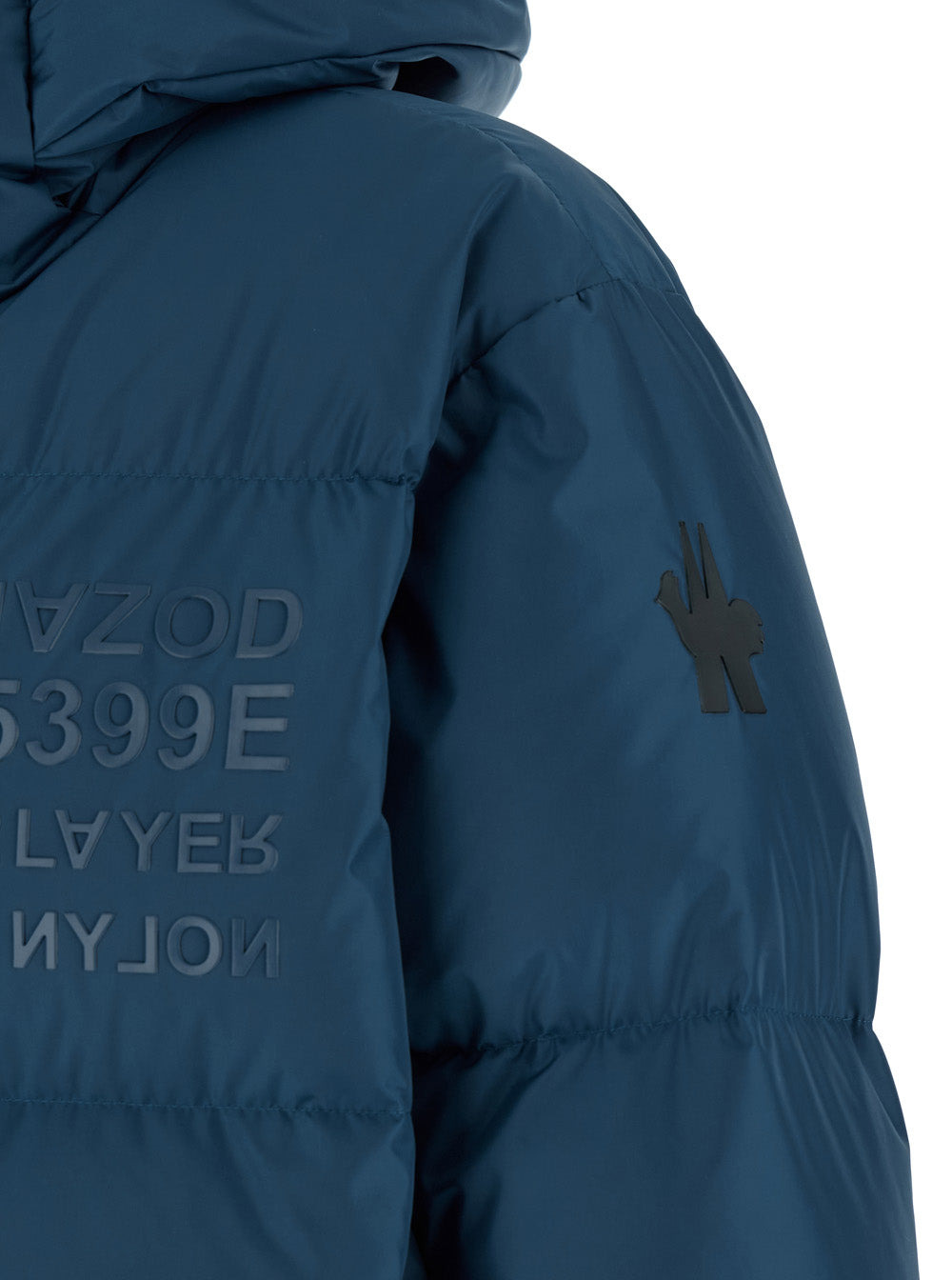 Moncler Grenoble Men 'Mazod' Blue Down Jacket With Logo Detail At The Front In Polyester Man - 3