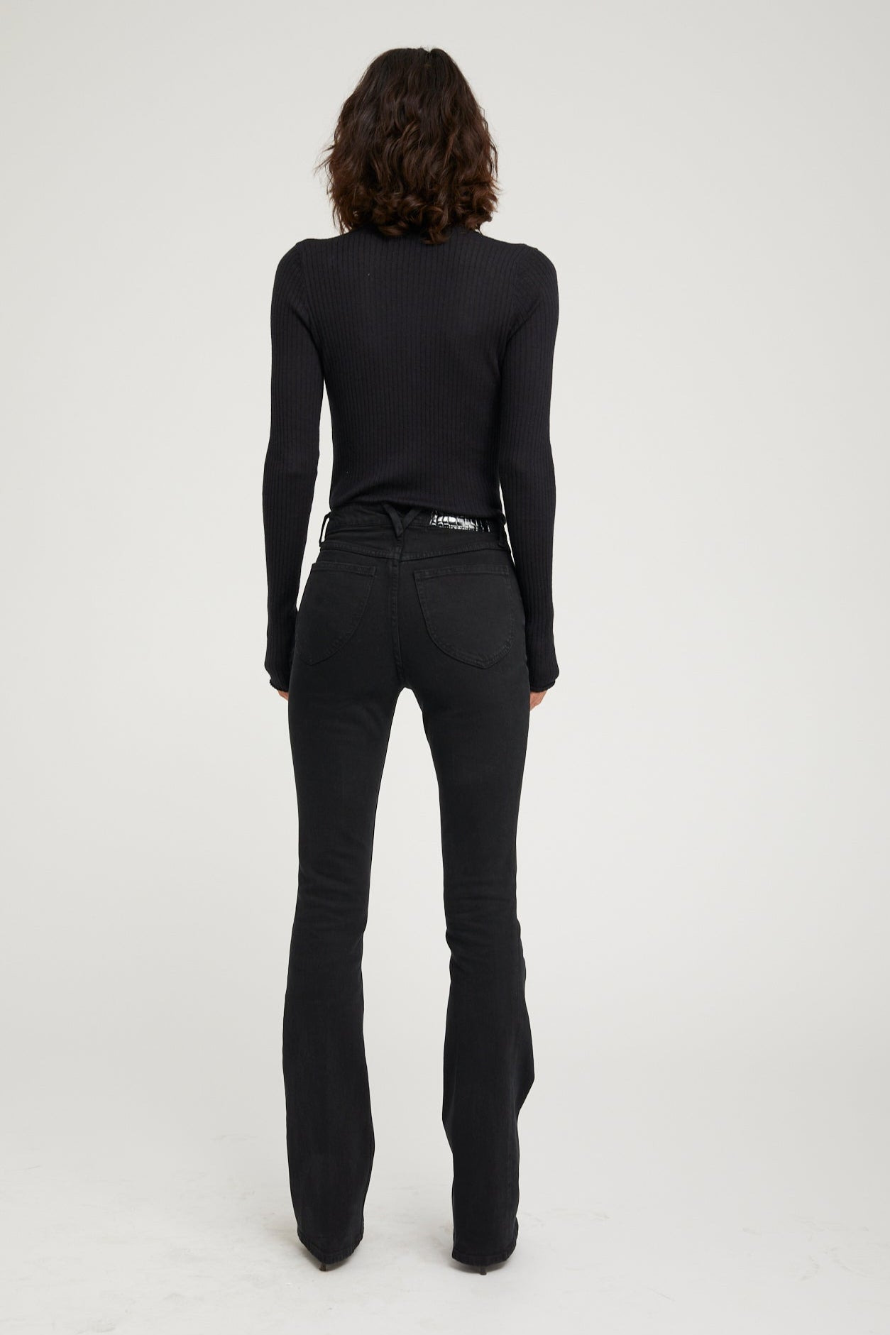 BLACK CASHMERE HENLEY - 5