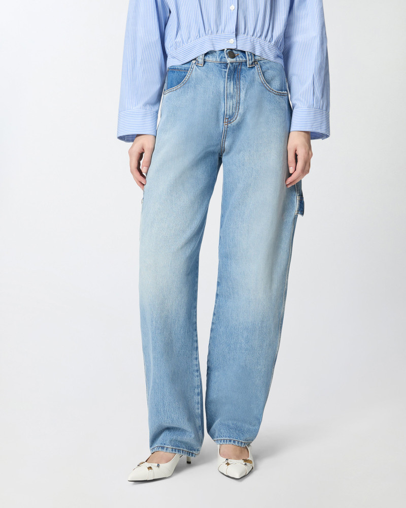 TWO-TONE BALLOON-FIT JEANS 4