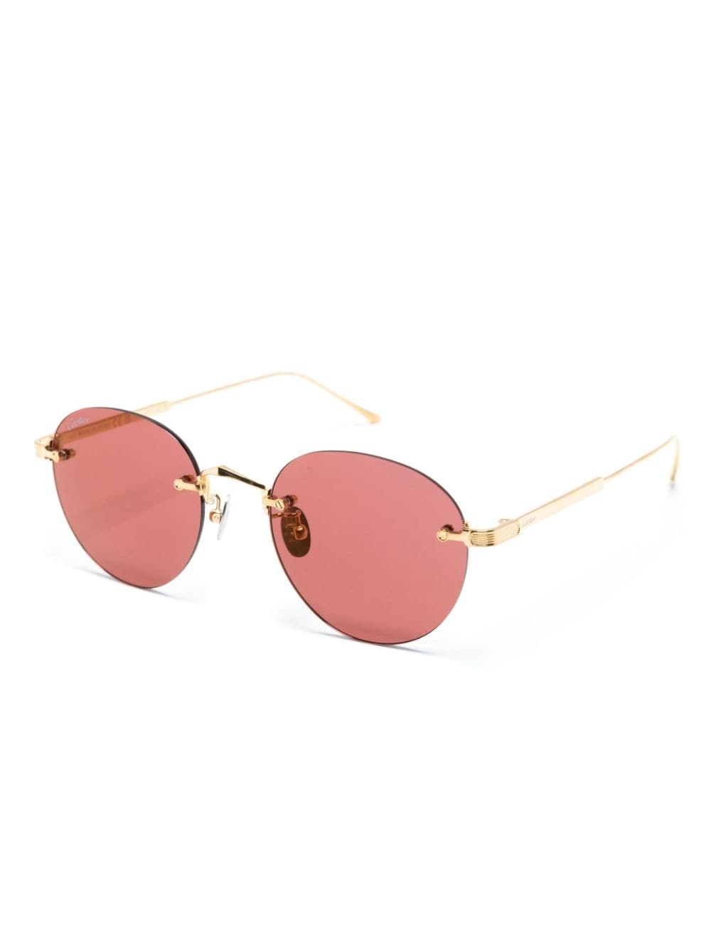 round-frame tinted sunglasses - 2