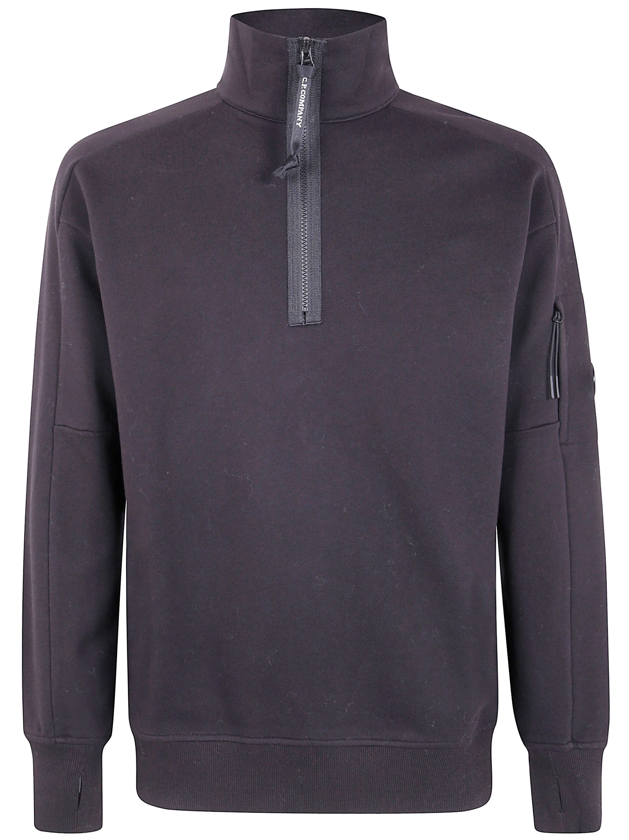 C. P. COMPANY Sweatshirts Polo Collar In Diagonal Raised Fleece - 1