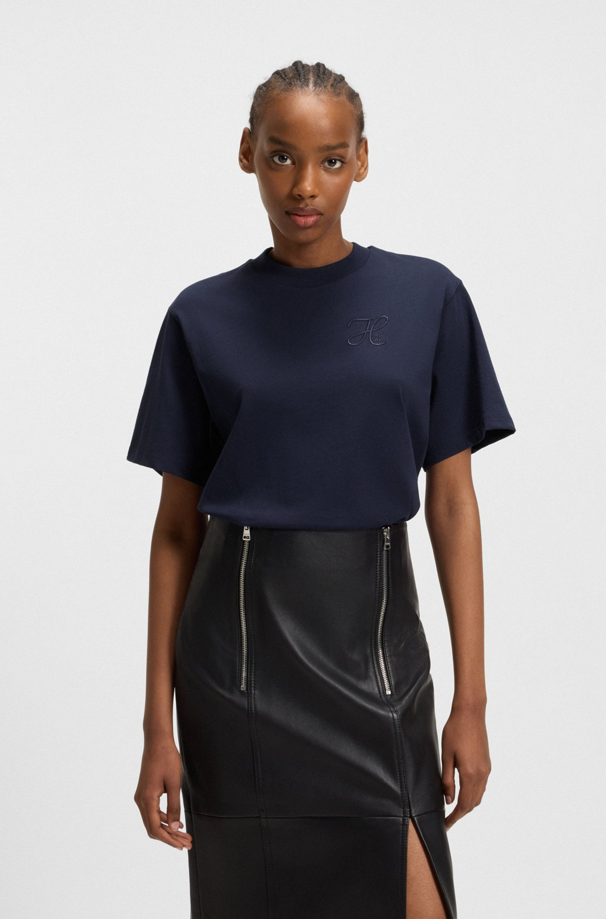 RELAXED-FIT T-SHIRT IN COTTON JERSEY WITH EMBROIDERED MONOGRAM - 2