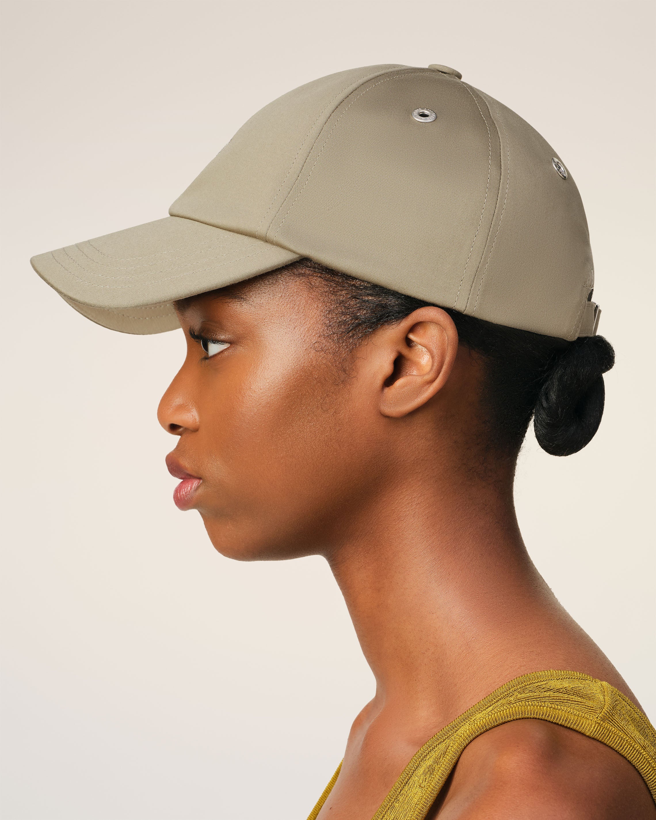GREEN COTTON AMI DE COEUR EMBROIDERY CAP - 5
