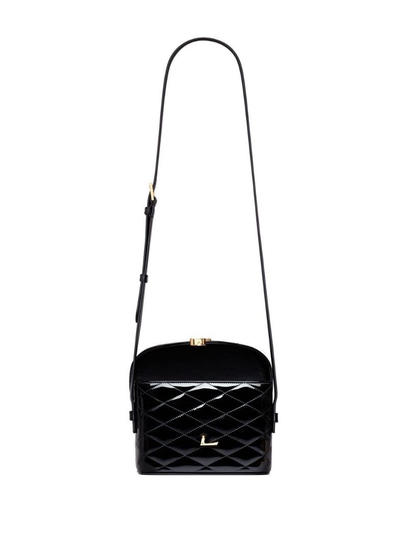 quilted patent-leather bucket bag - 5