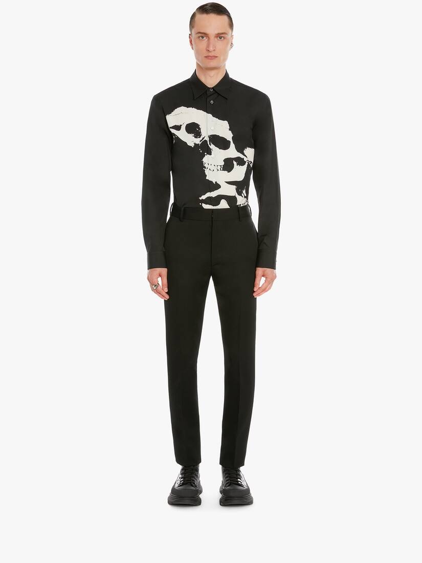Skull Camouflage Print Shirt in Black/white - 2