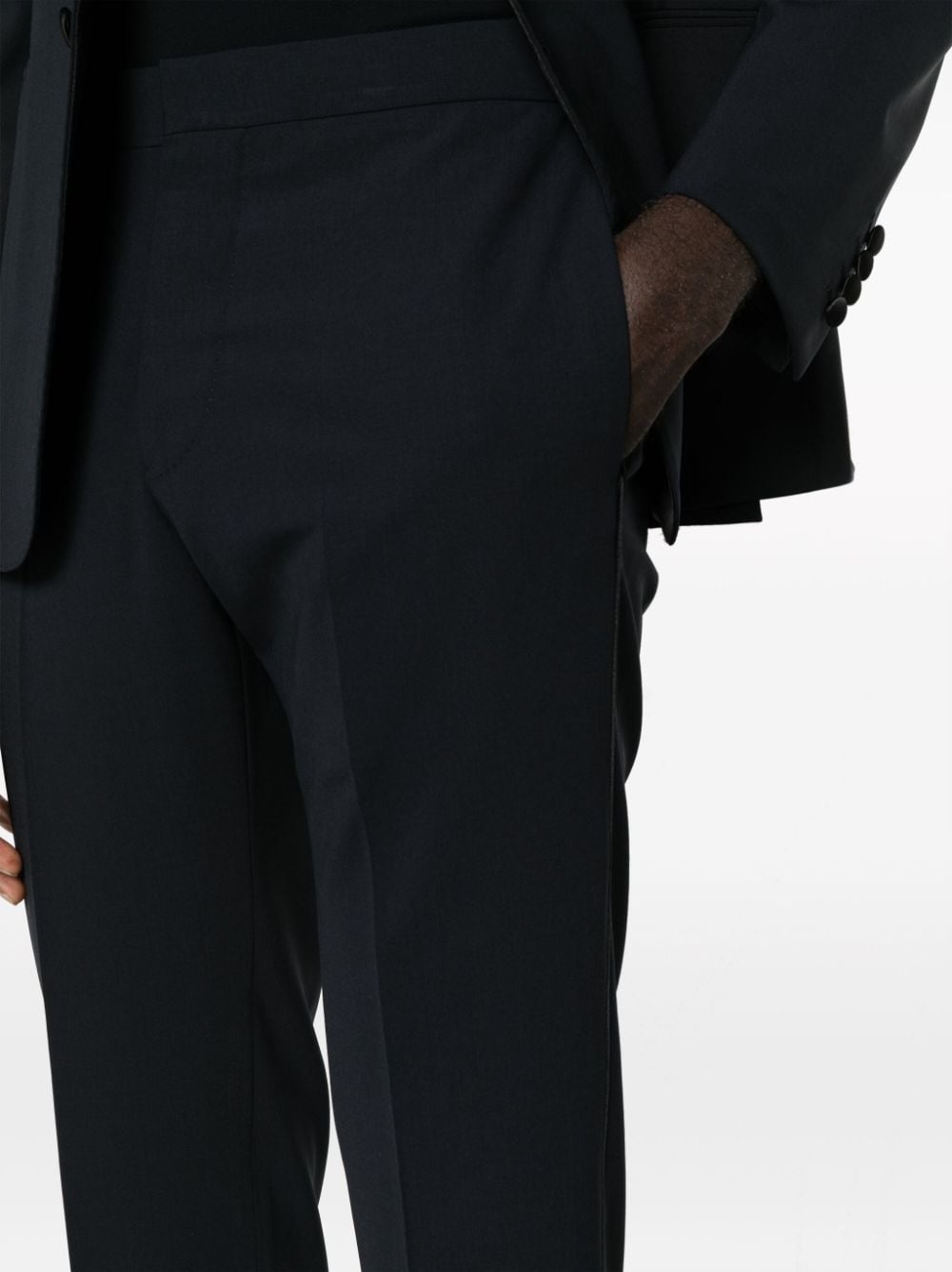 peak-lapels wool blend suit - 6