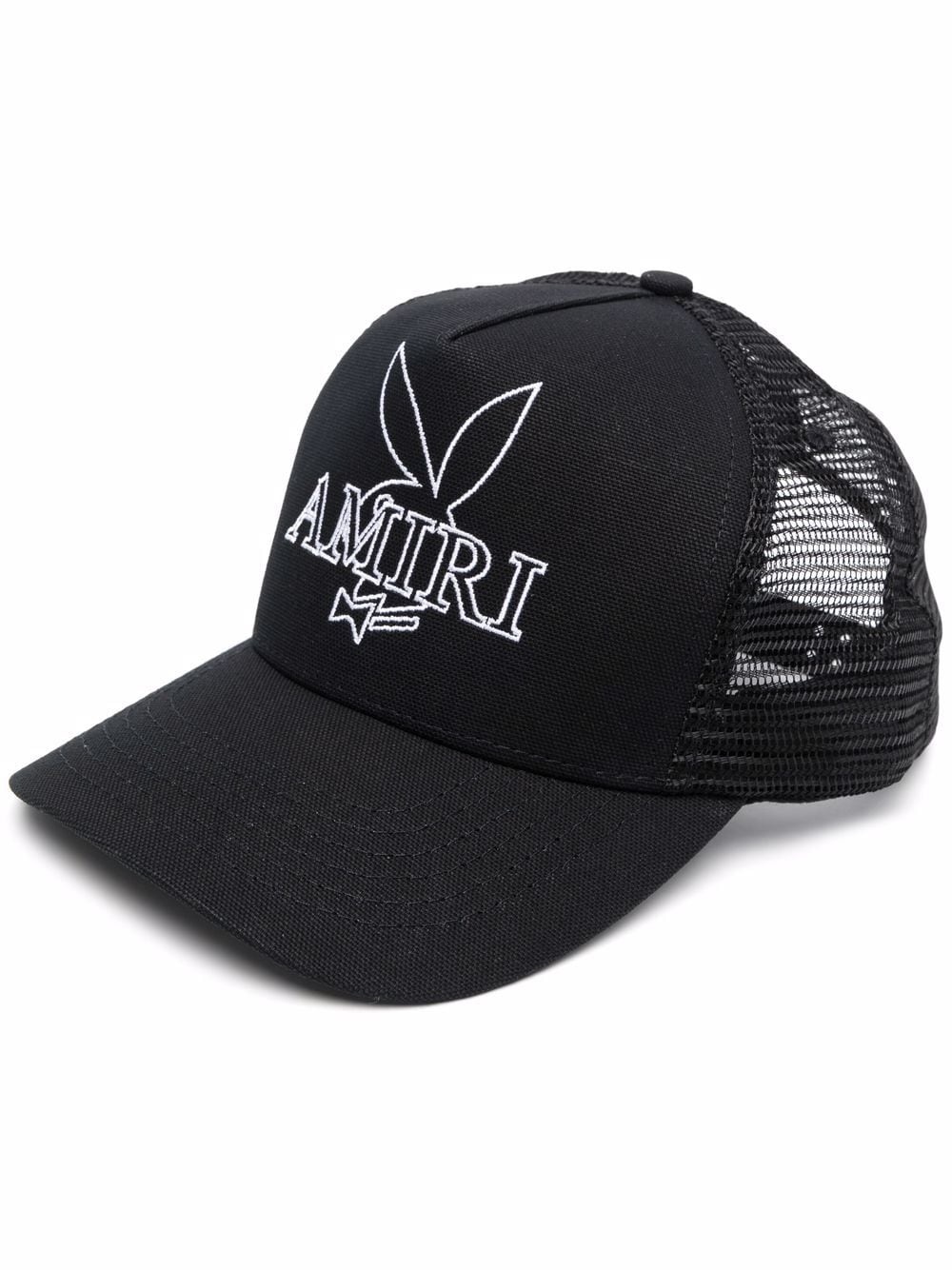 embroidered-logo mesh-panel cap - 1