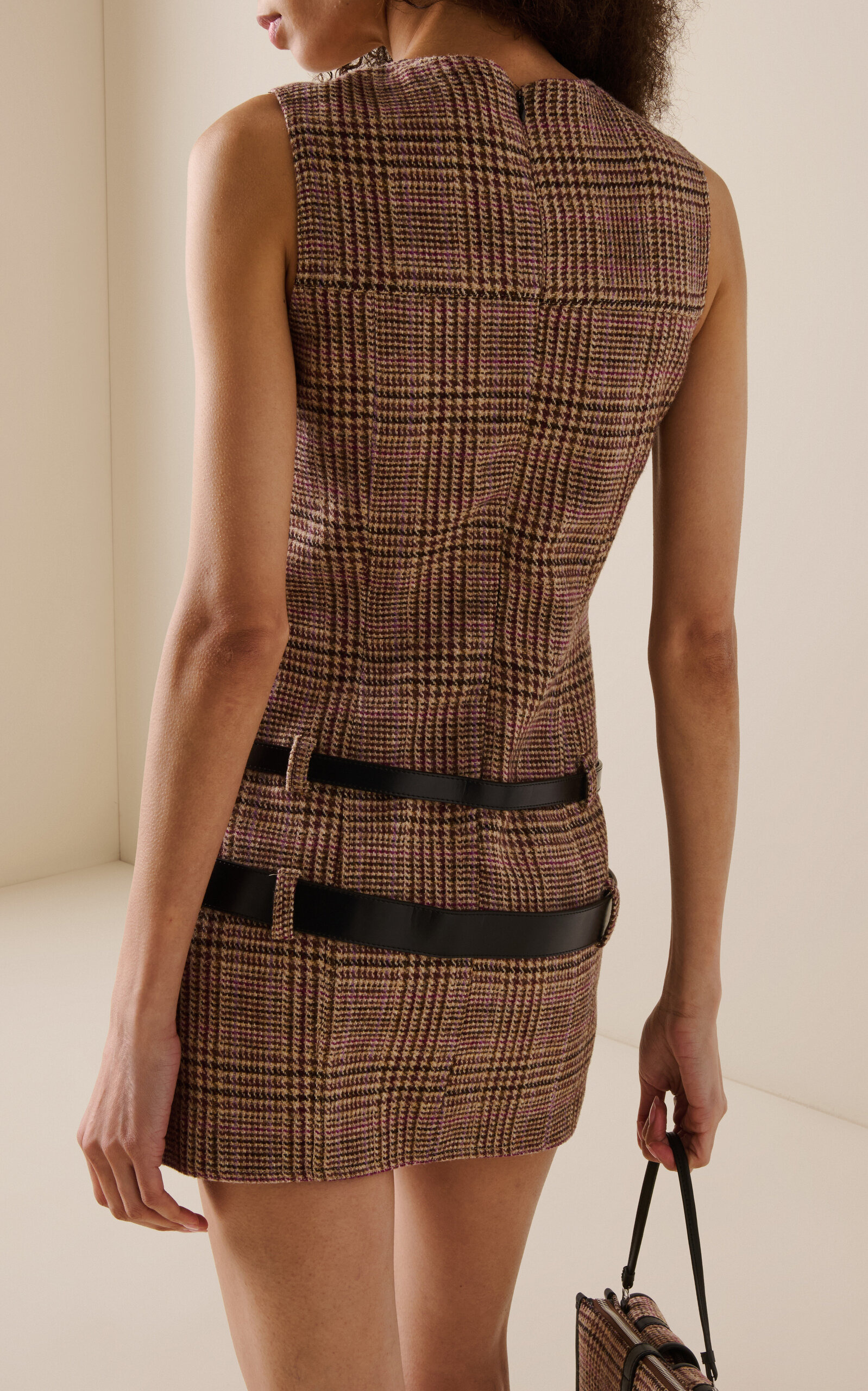 Belted Wool Dress brown - 4