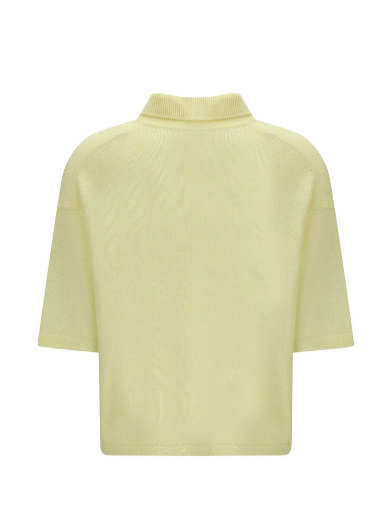 Allude button short-sleeve knitwear outlook