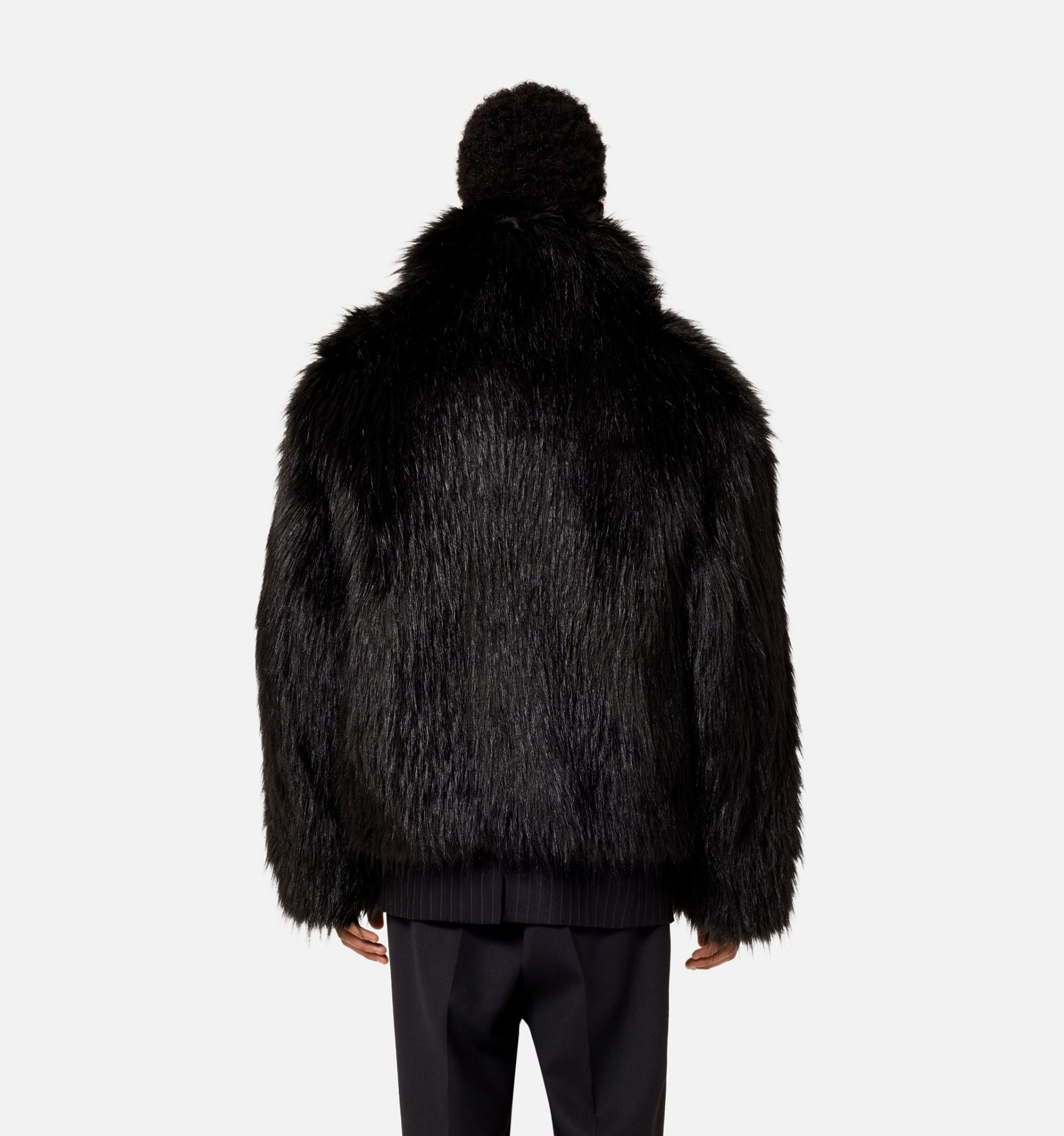 Zipped Synthetic Fur Jacket - 5