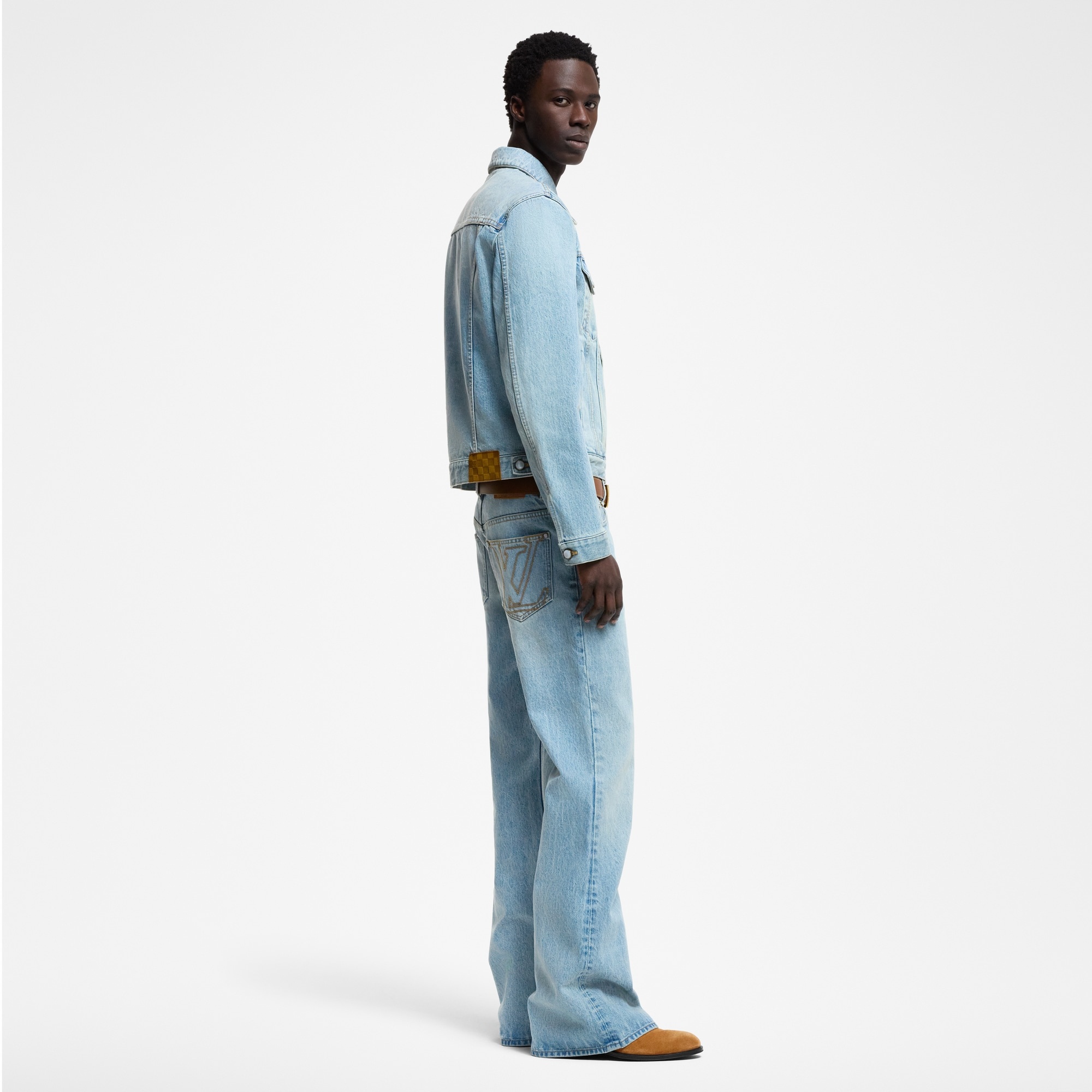 Flared Fit Denim Pants - 3