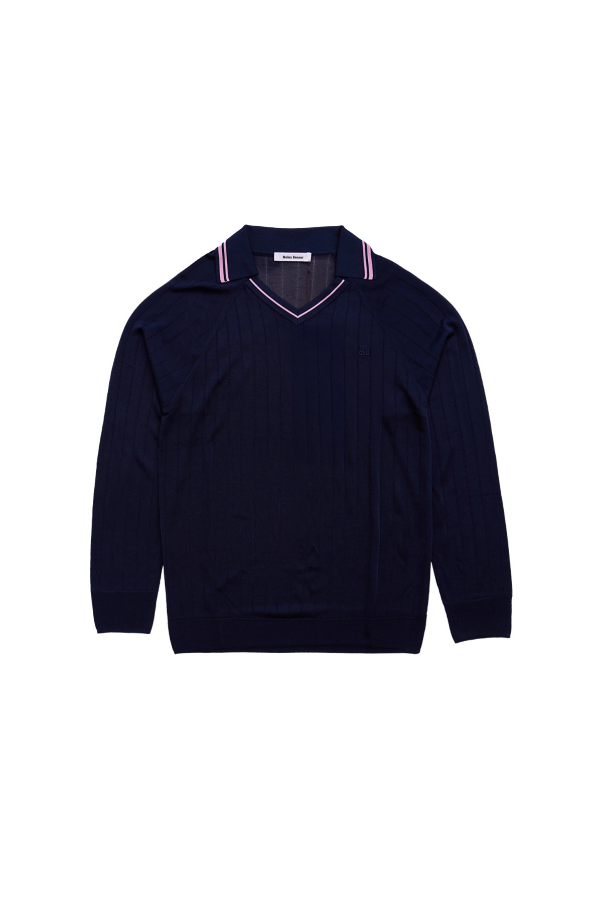Wales Bonner Roots Polo Shirt Navy - 1