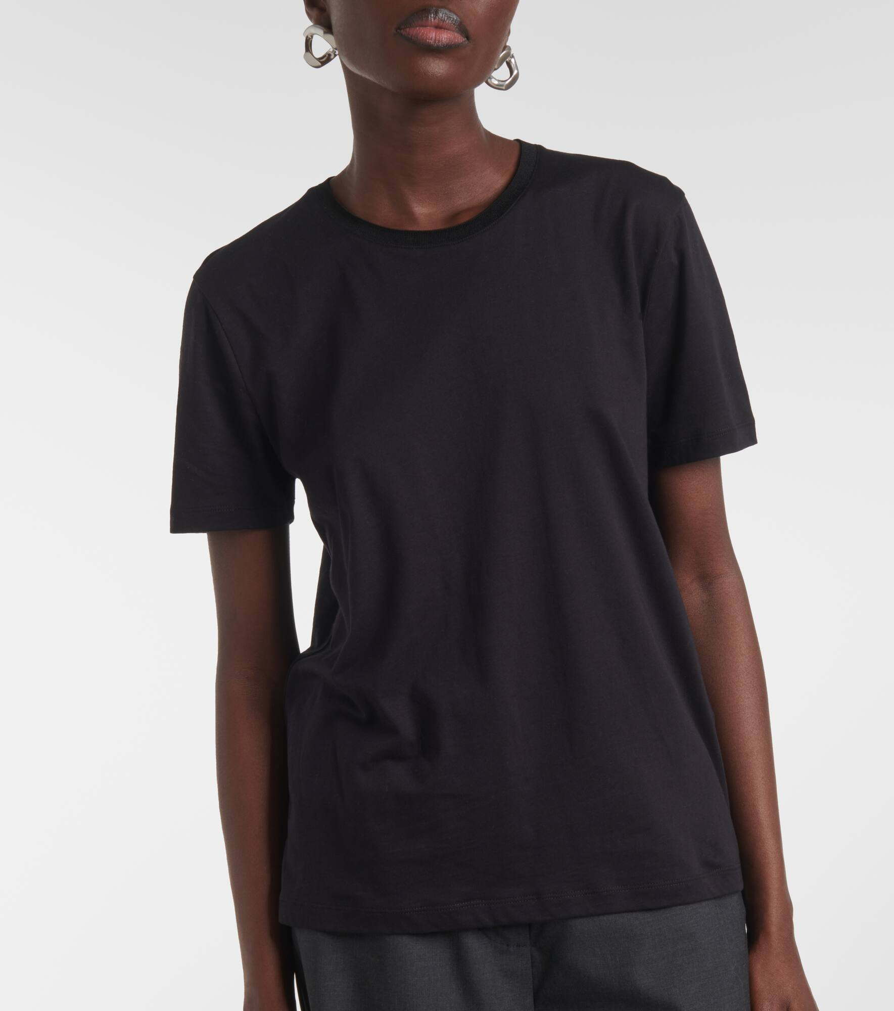 Cotton and silk T-shirt - 5