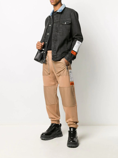 Heron Preston contrasting-collar denim jacket outlook