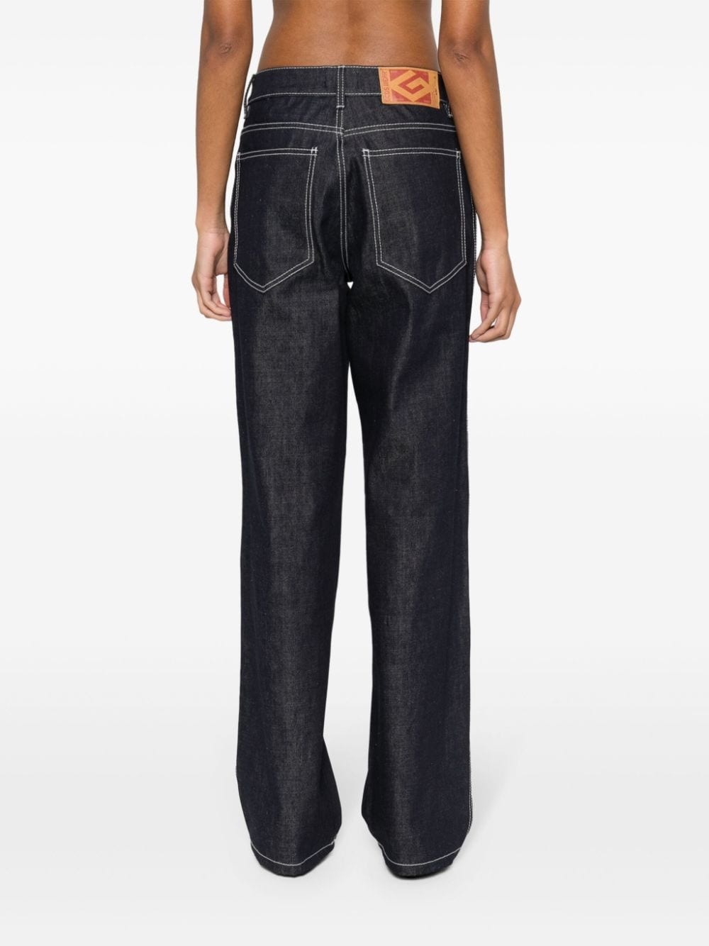 mid-rise wide-leg jeans - 4
