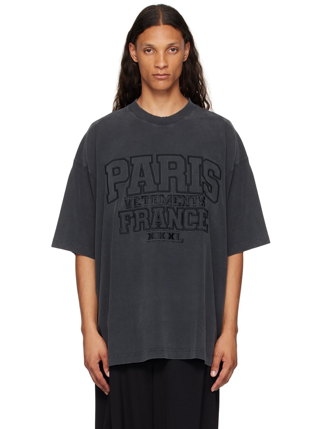 Black 'Paris XXXL' T-Shirt - 1