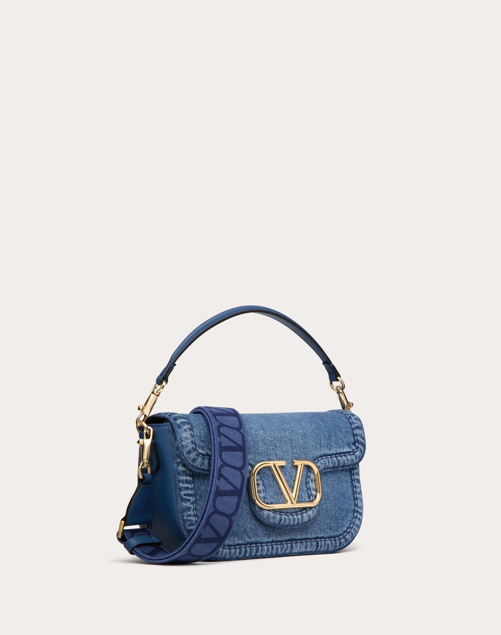 VALENTINO GARAVANI ALLTIME DENIM SHOULDER BAG - 3