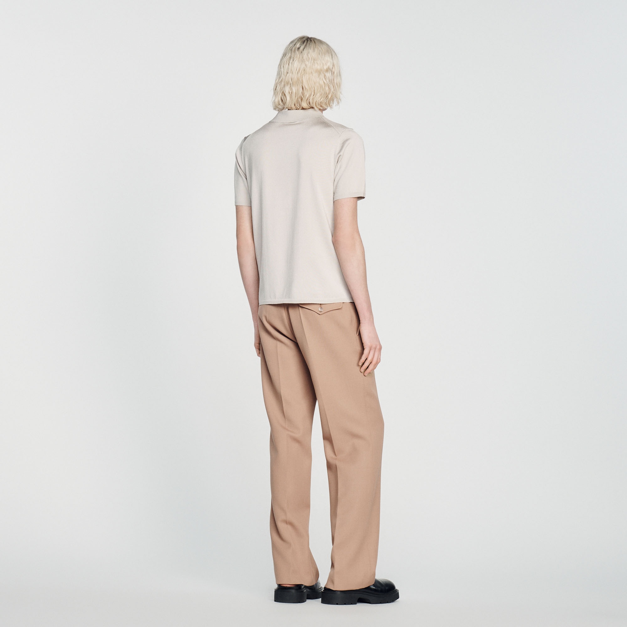Short-sleeve knitted polo shirt - 6