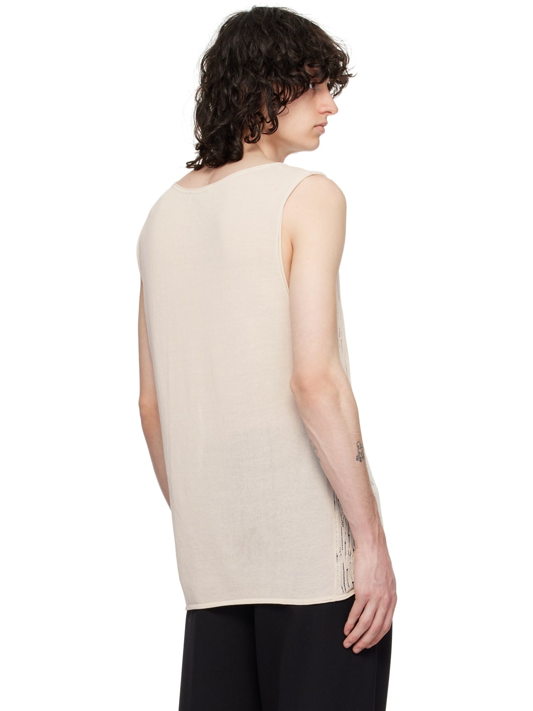Off-White Distressed Tank Top - 3
