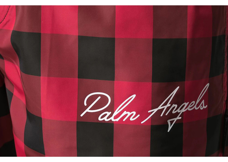 Palm Angels Palm Angels Check Print Track Pants Red/Black outlook