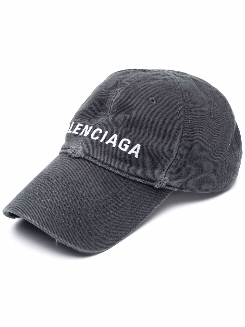 logo-embroidered distressed-effect cap - 1