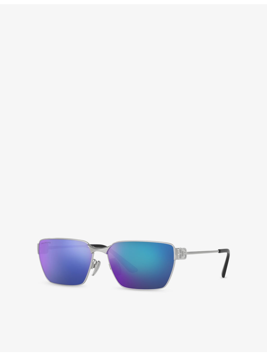 BB0374SK Rectangle-Frame Metal Sunglasses - 2