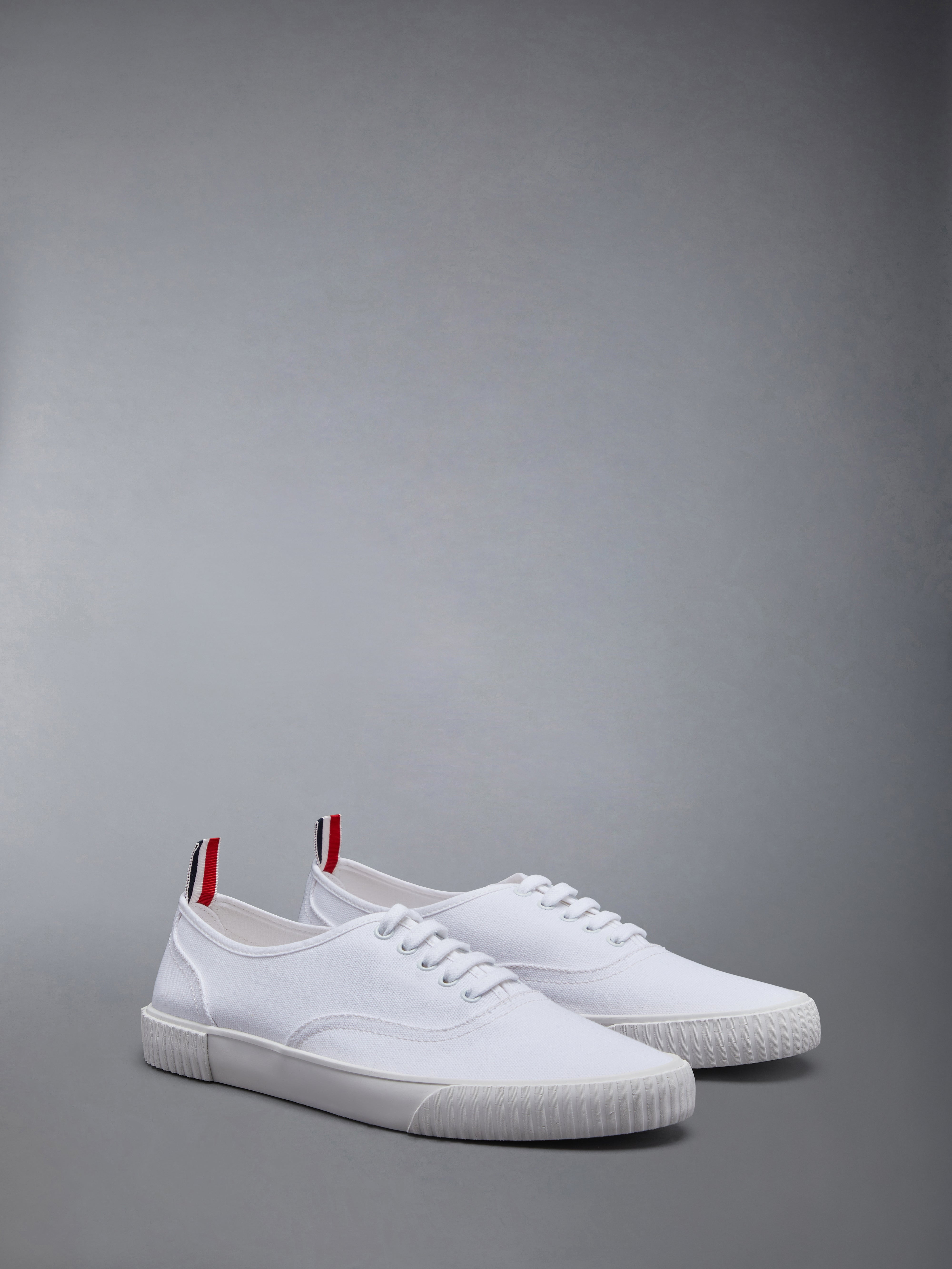 White Cotton Canvas Heritage Sneaker - 2