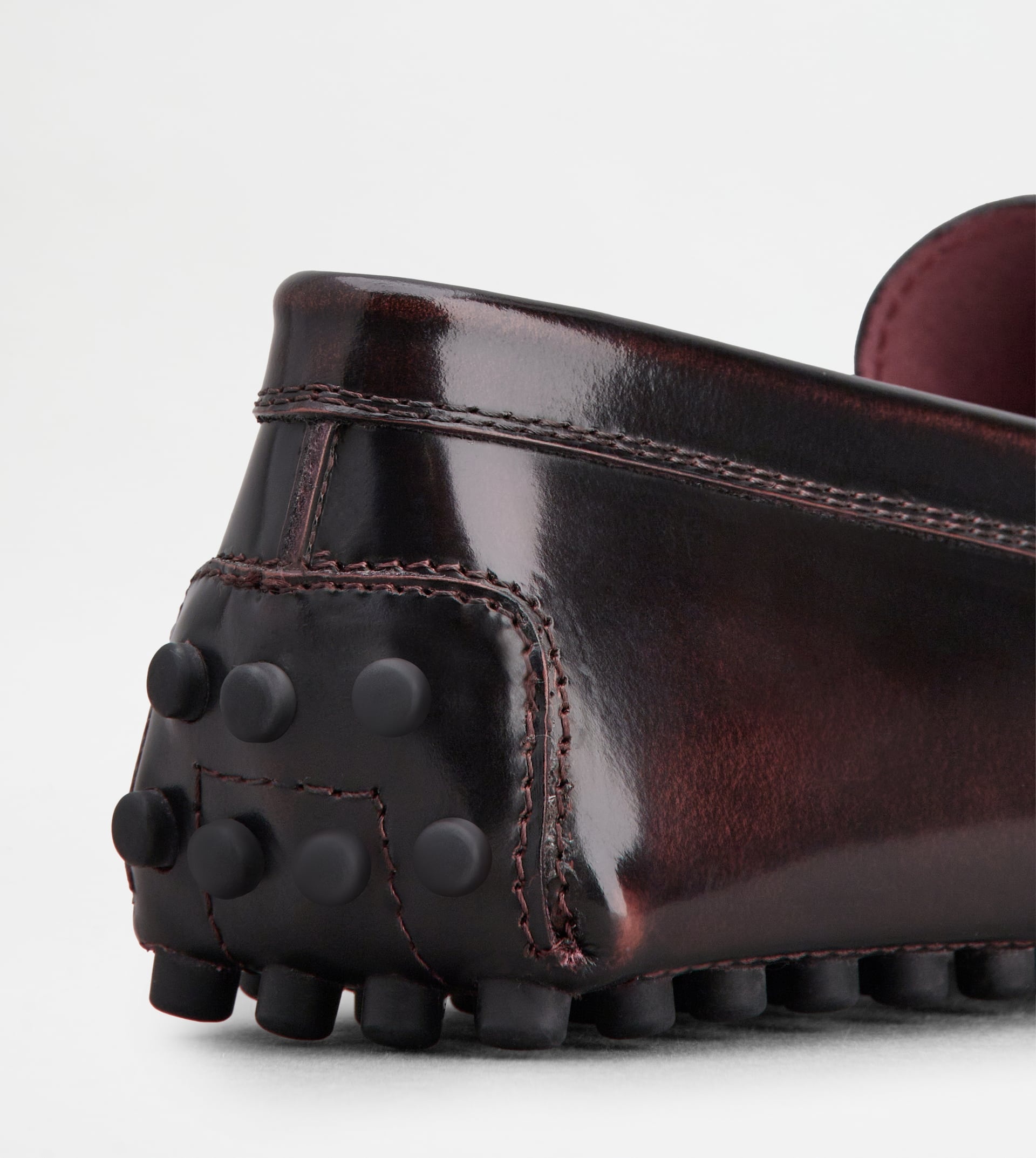 GOMMINO DRIVING SHOES IN LEATHER - BURGUNDY - 6