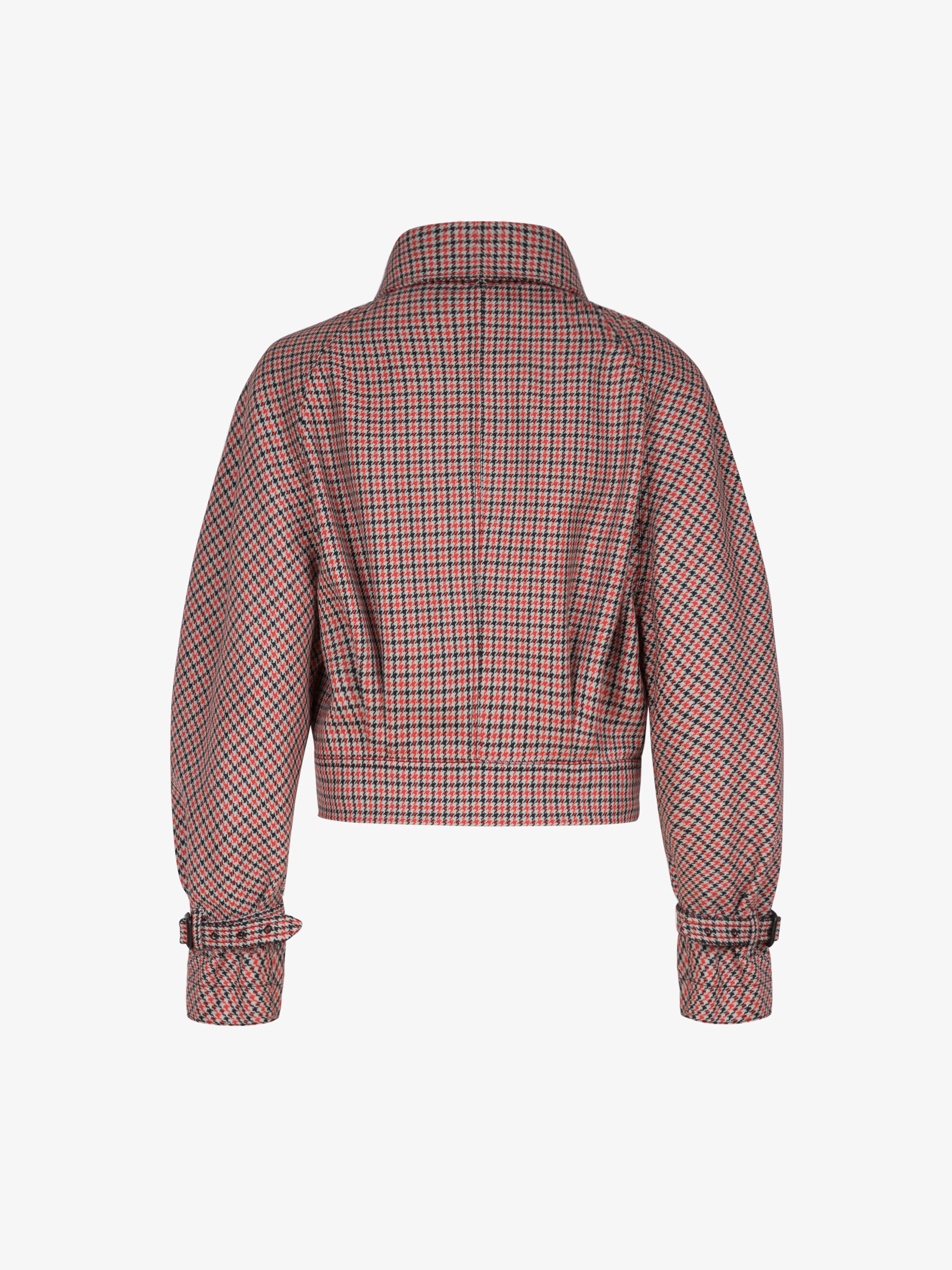 Short trench in houndstooth wool - 4