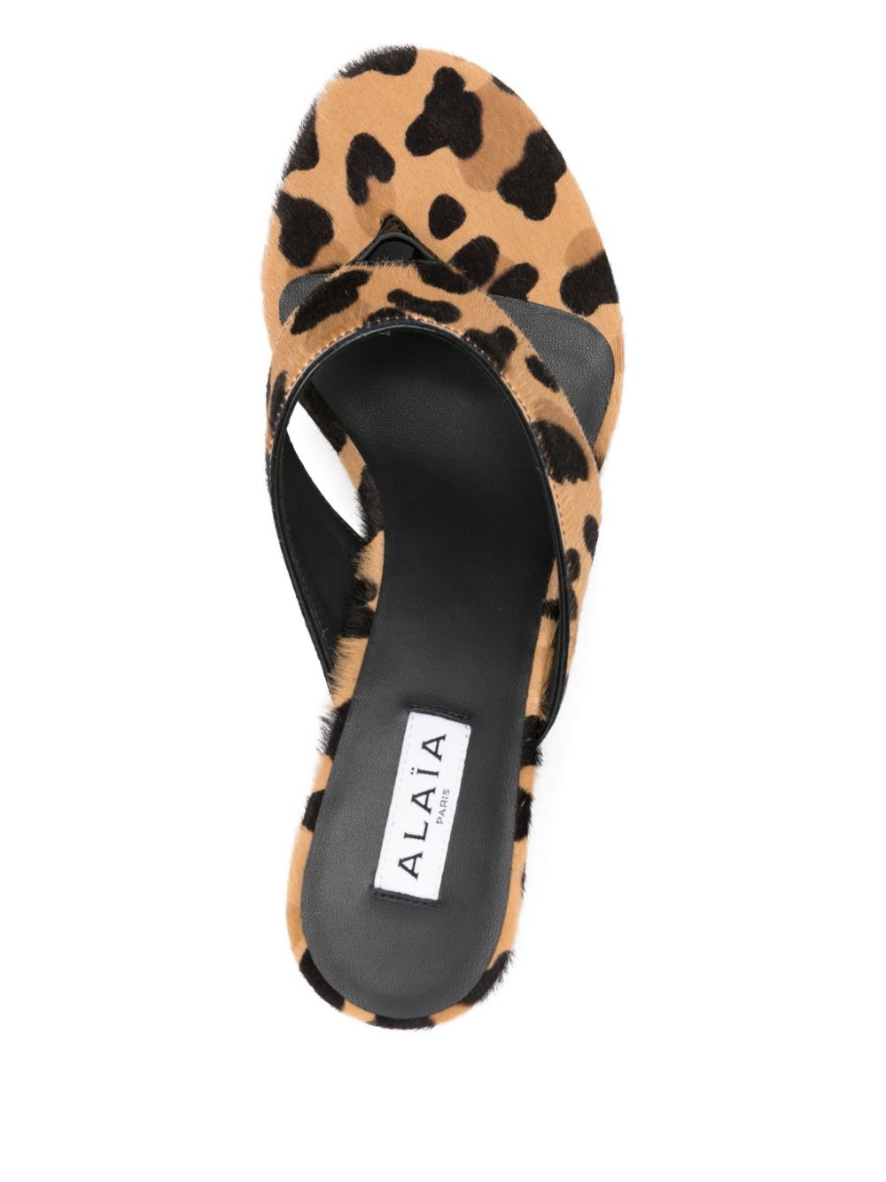 leopard-print kitten-heel mules - 4