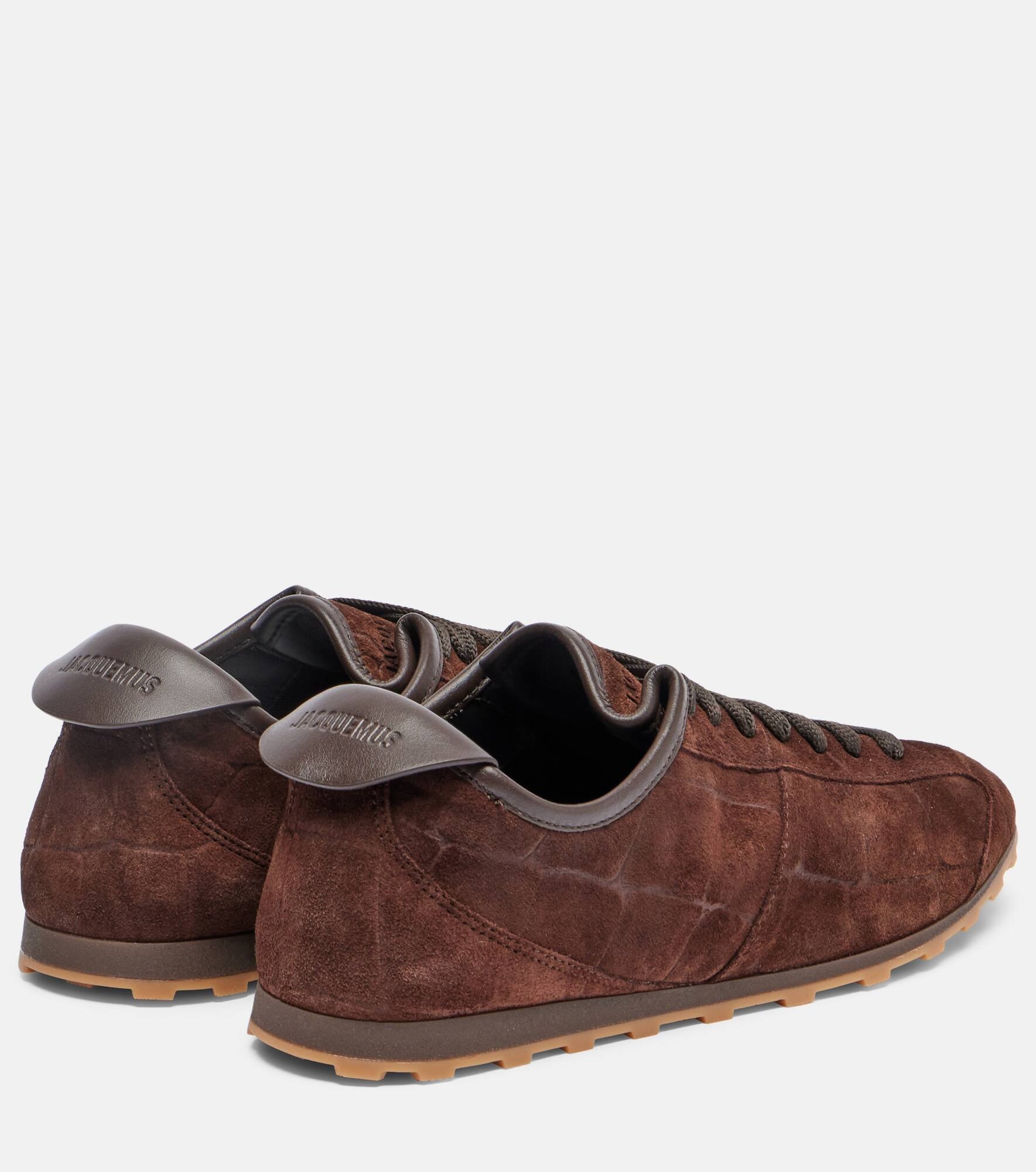 Tennis croc-effect suede sneakers - 2