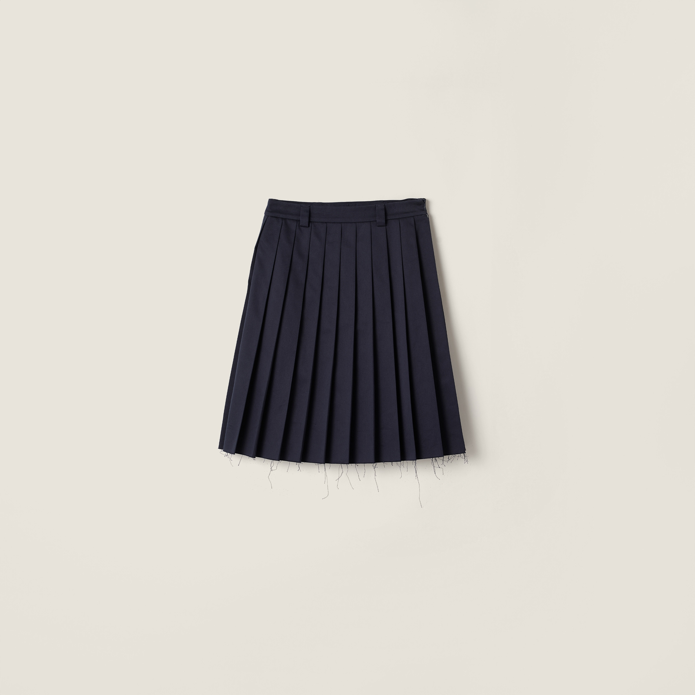 Pleated chino skirt - 1