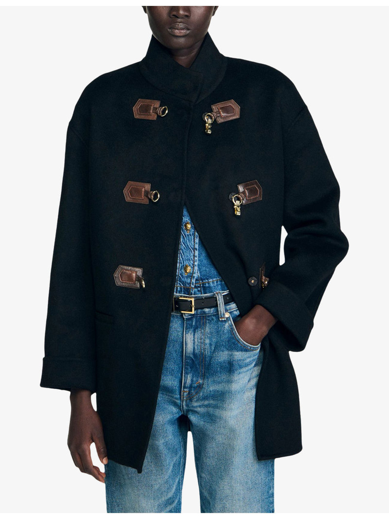 Oversized Long-Sleeve Wool Pea Coat 3