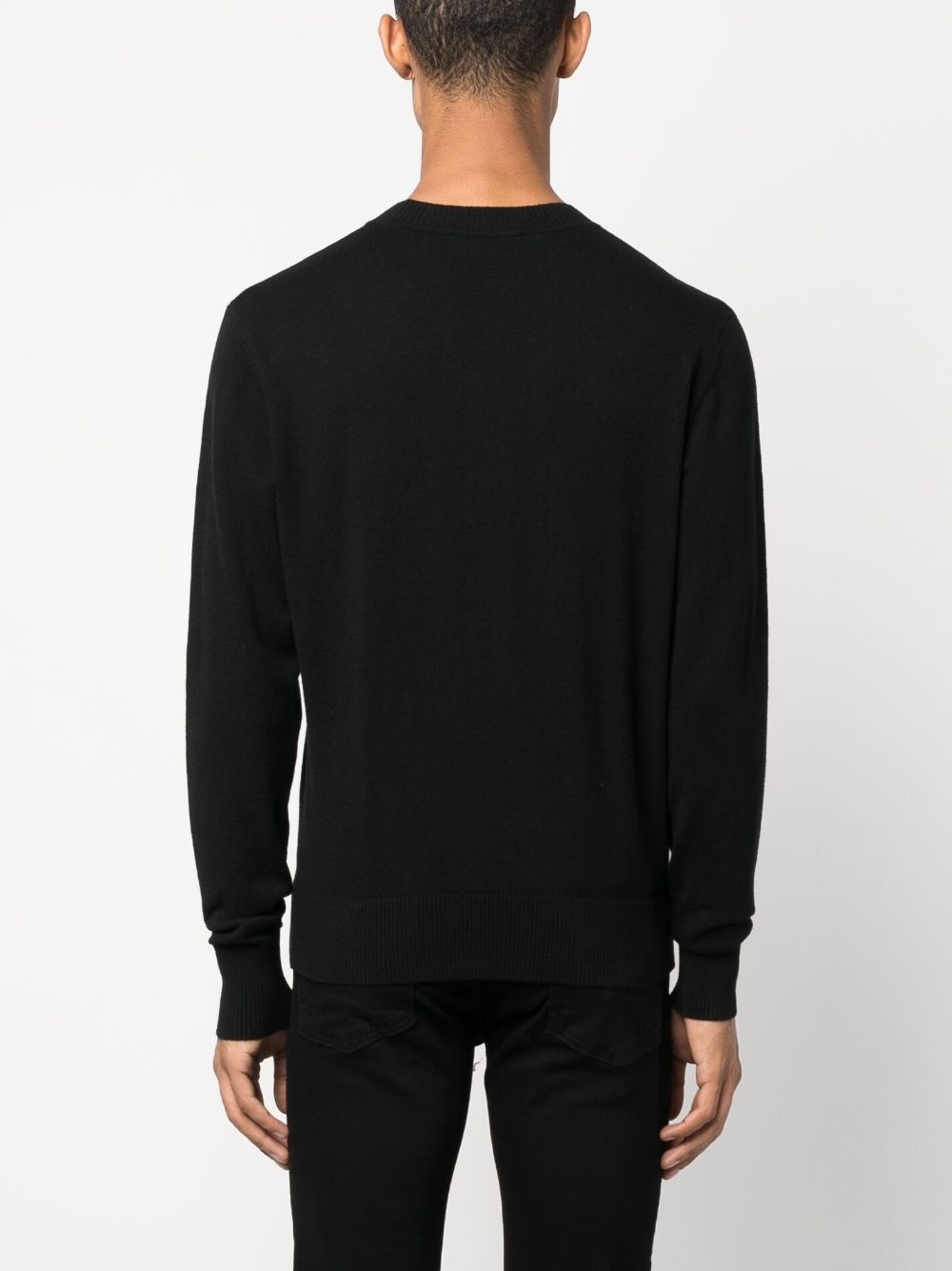 embroidered-logo knit jumper - 4
