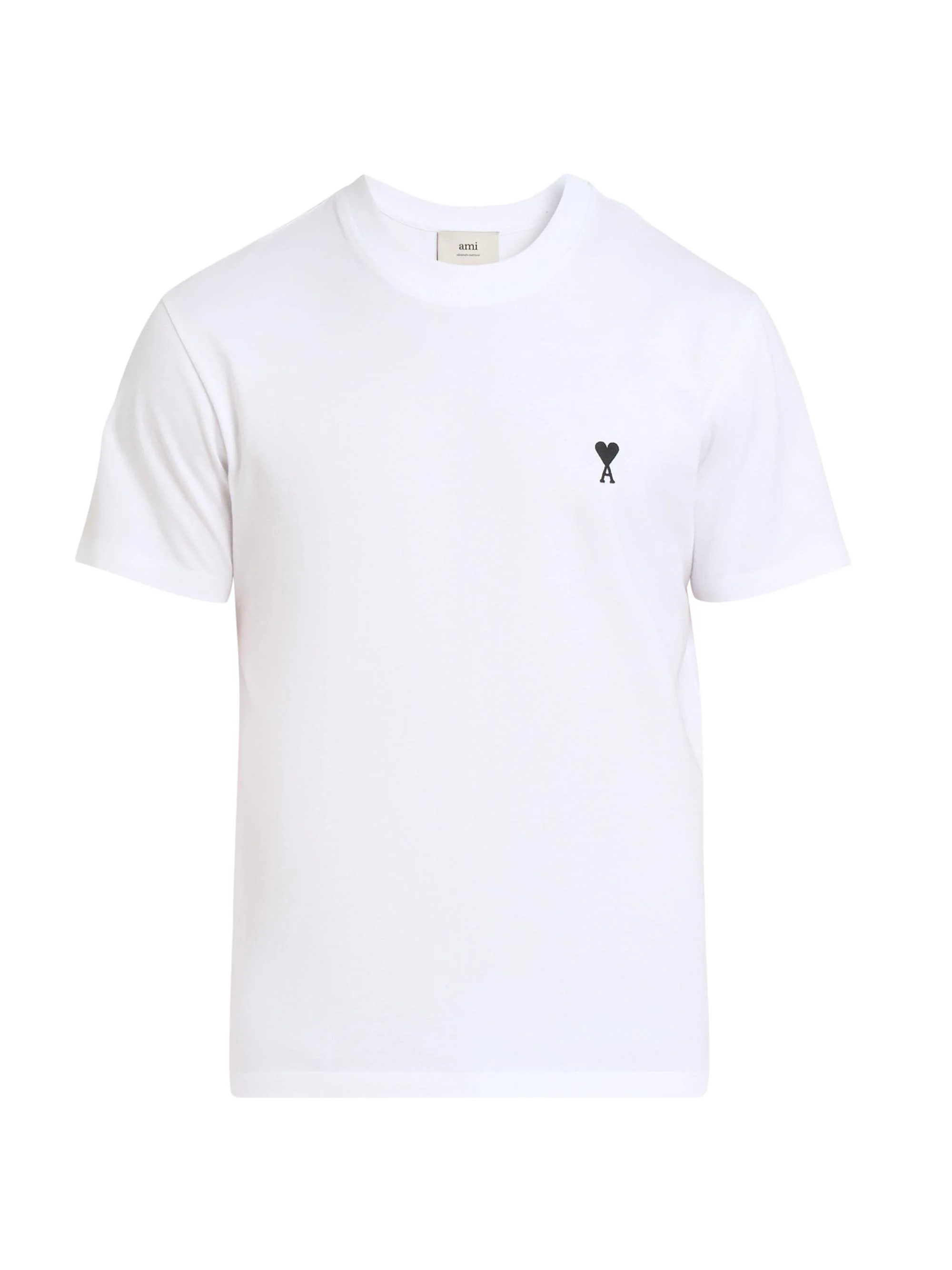 Men's Contrasted Ami de Coeur Cotton T-Shirt - White - 1